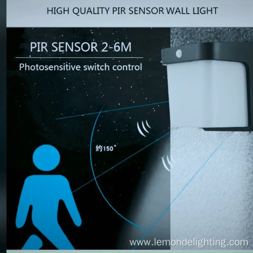 Square Outdoor Pir Motion Sensor Wall Light